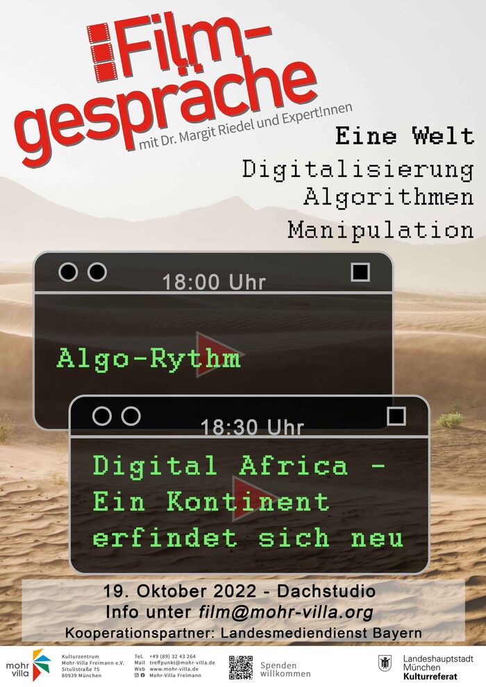 Plakat zur Veranstaltung: Eine Welt - Digitalisierung - Algorithmen - Manipulation