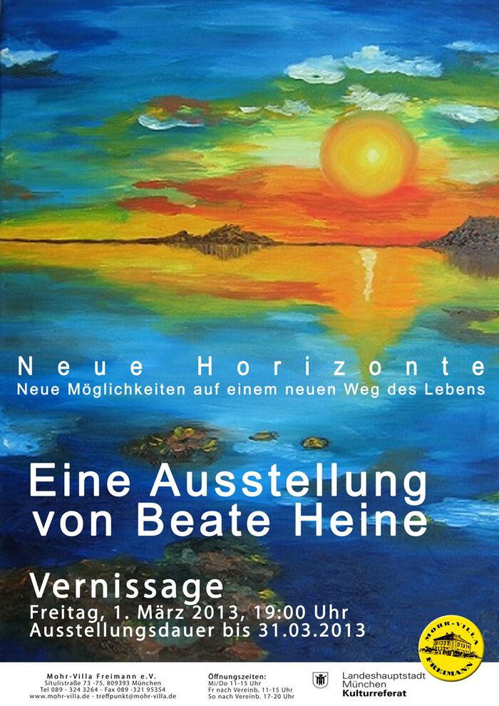 Plakat zur Veranstaltung: Neue Horizonte