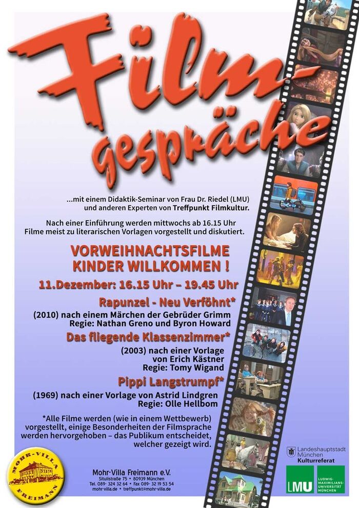 Plakat zur Veranstaltung: Vorweihnacht­licher Kinder­filmslam 2013