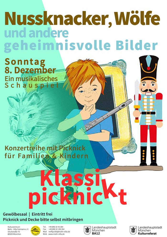 Plakat zur Veranstaltung: Nussknacker, Wölfe und andere geheimnisvolle Bilder