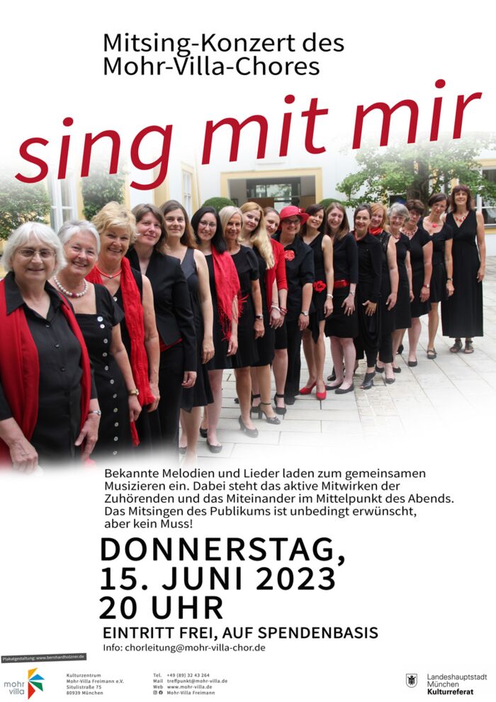 Plakat zur Veranstaltung: Sing mit mir!