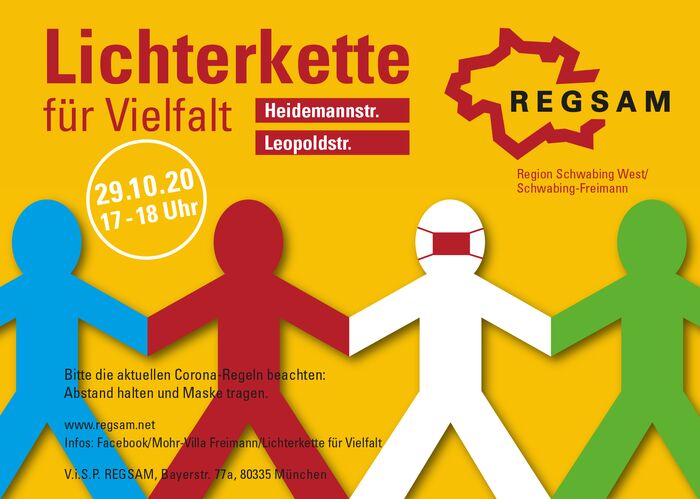 Plakat zur Veranstaltung: Lichterkette für Vielfalt