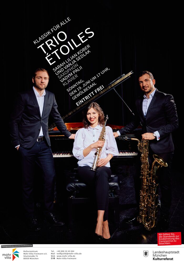 Plakat zur Veranstaltung: Klassik für Alle: TRIO ÉTOILES