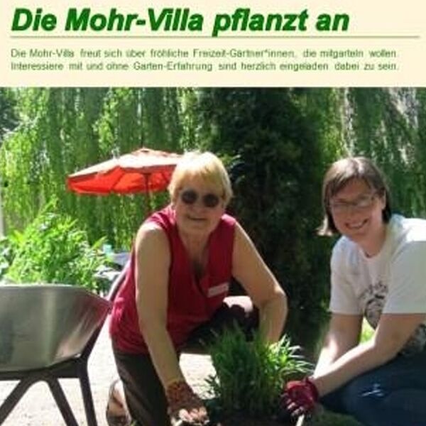Veranstaltung Mohr-Villa: Die Mohr-Villa pflanzt an