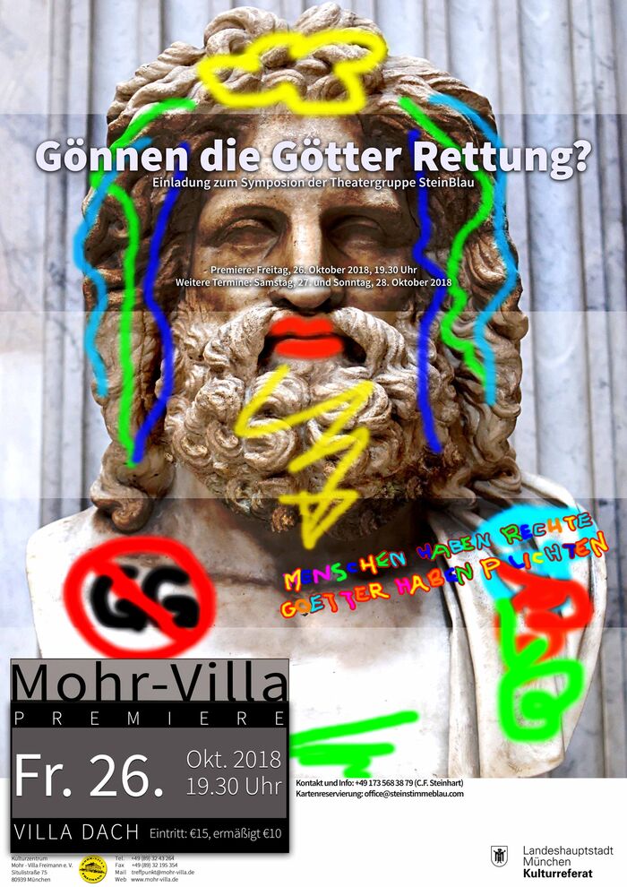 Plakat zur Veranstaltung: Gönnen die Götter Rettung?