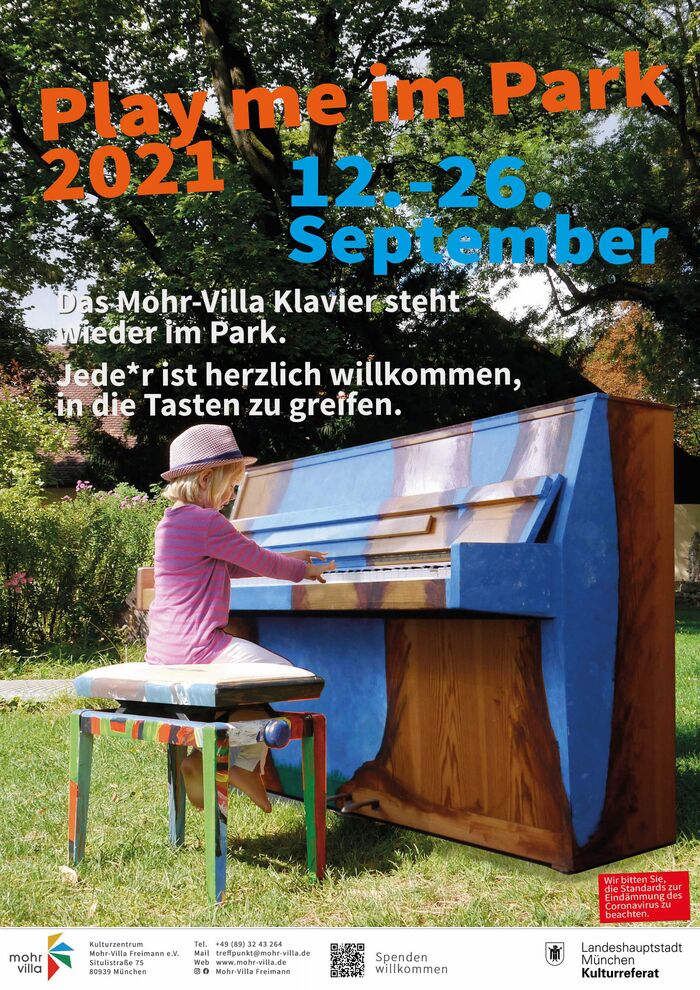 Plakat zur Veranstaltung: <span lang="en">Play Me</span> im Park