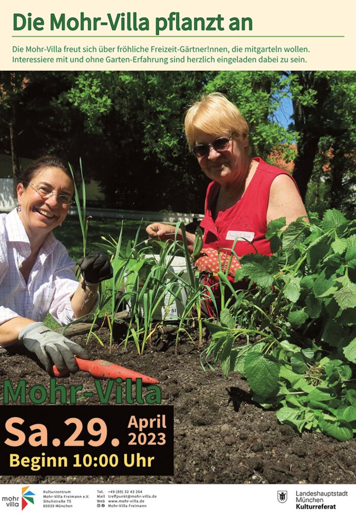 Plakat zur Veranstaltung: Die Mohr-Villa pflanzt an