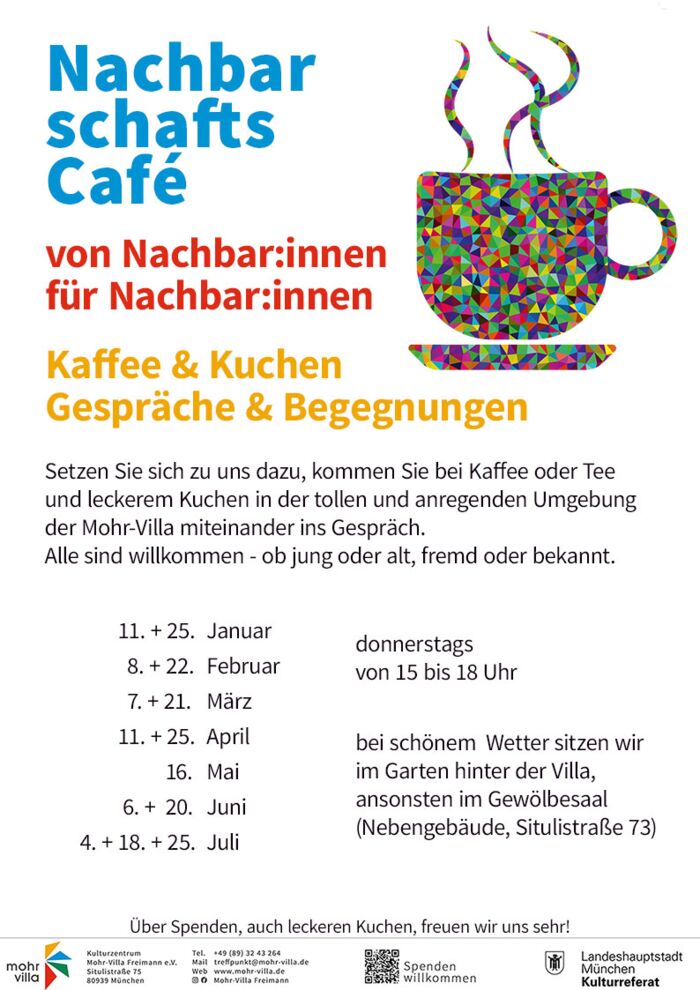 Plakat zur Veranstaltung: Nachbarschafts-Café
