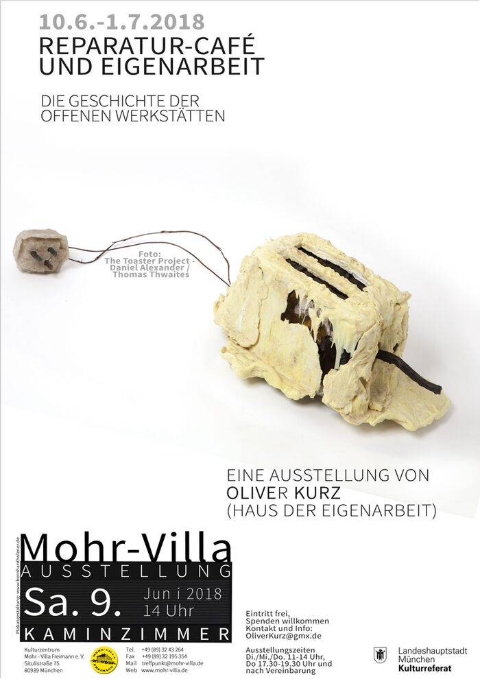 Plakat zur Veranstaltung: Reparatur-Café und Eigenarbeit