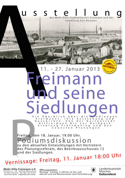 Plakat zur Veranstaltung: Freimann und seine Siedlungen