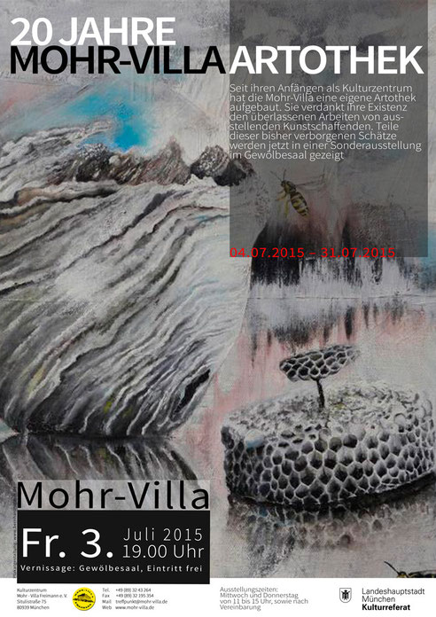 Plakat zur Veranstaltung: 20 Jahre Mohr-Villa Artothek