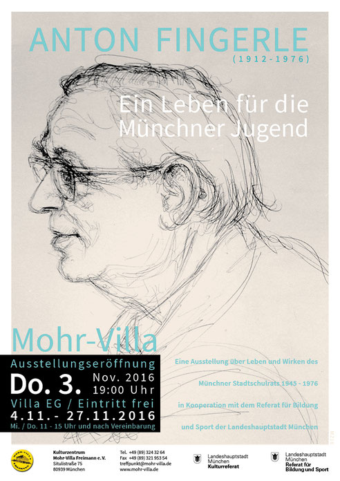Plakat zur Veranstaltung: Anton Fingerle - ein Leben für die Münchner Jugend