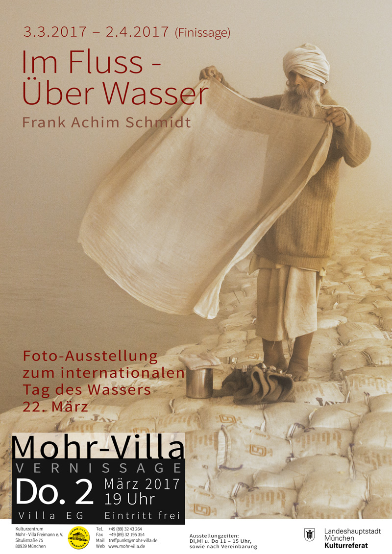 Plakat zur Veranstaltung: Im Fluss - über Wasser