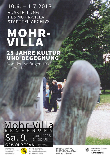Plakat zur Veranstaltung: Mohr-Villa.  25 Jahre Kultur und Begegnung