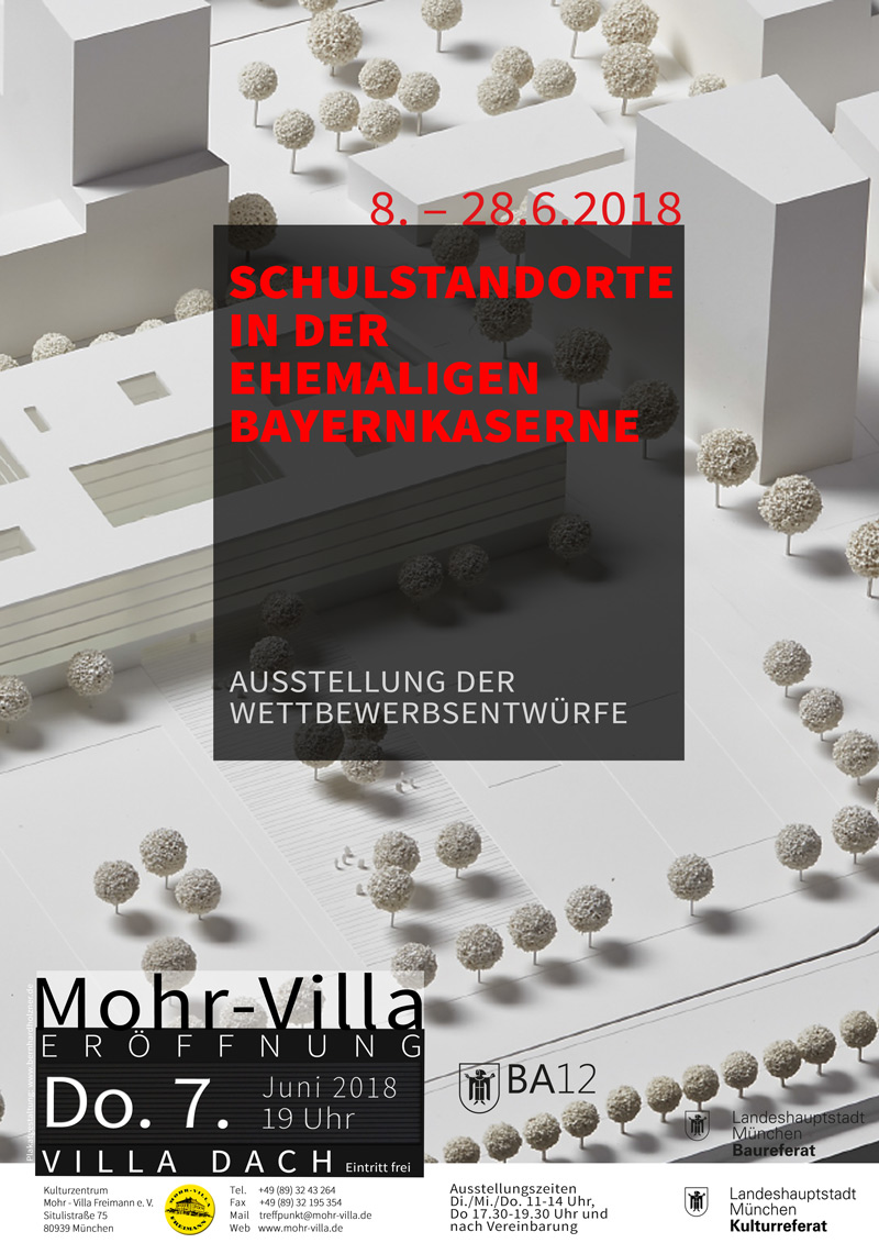 Plakat zur Veranstaltung: Schulstandorte in der ehemaligen Bayernkaserne
