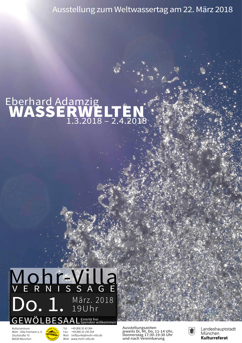 Plakat zur Veranstaltung: Wasserwelten