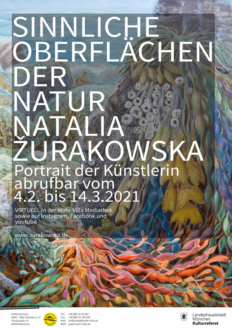Plakat zur Veranstaltung: Sinnliche Oberflächen der Natur