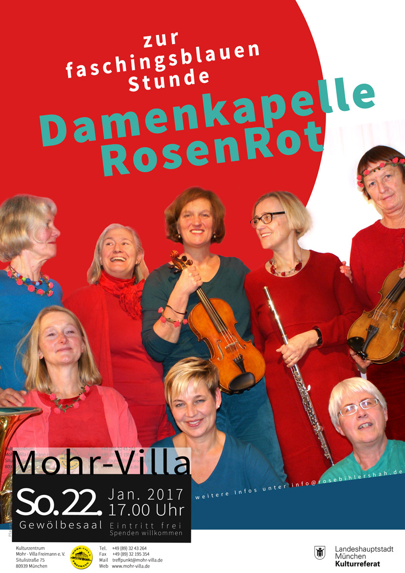 Plakat zur Veranstaltung: Damenkapelle Rosenrot