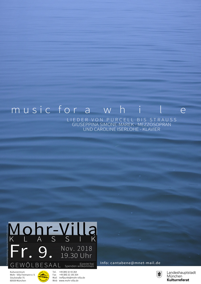 Plakat zur Veranstaltung: Music for a while