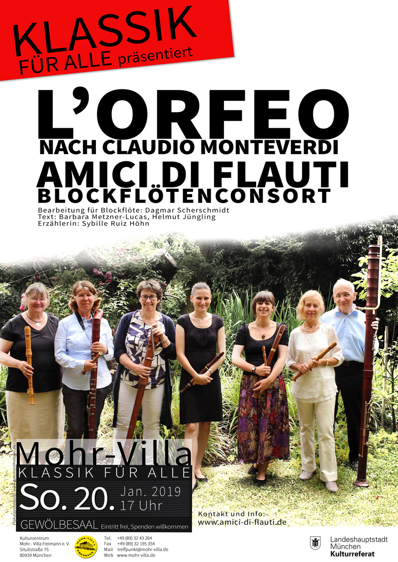 Plakat zur Veranstaltung: L'orfeo