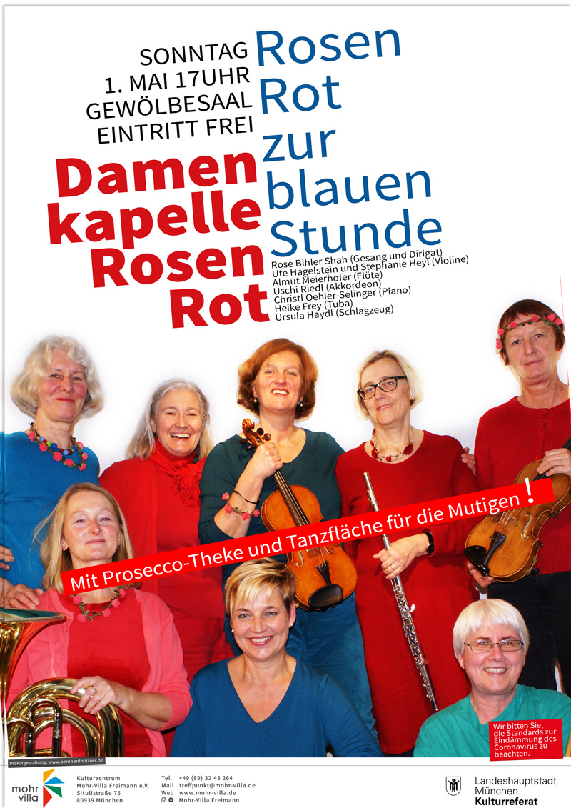 Plakat zur Veranstaltung: RosenRot zur Blauen Stunde