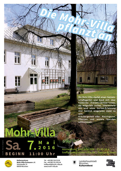 Plakat zur Veranstaltung: Mohr-Villa pflanzt an 2016
