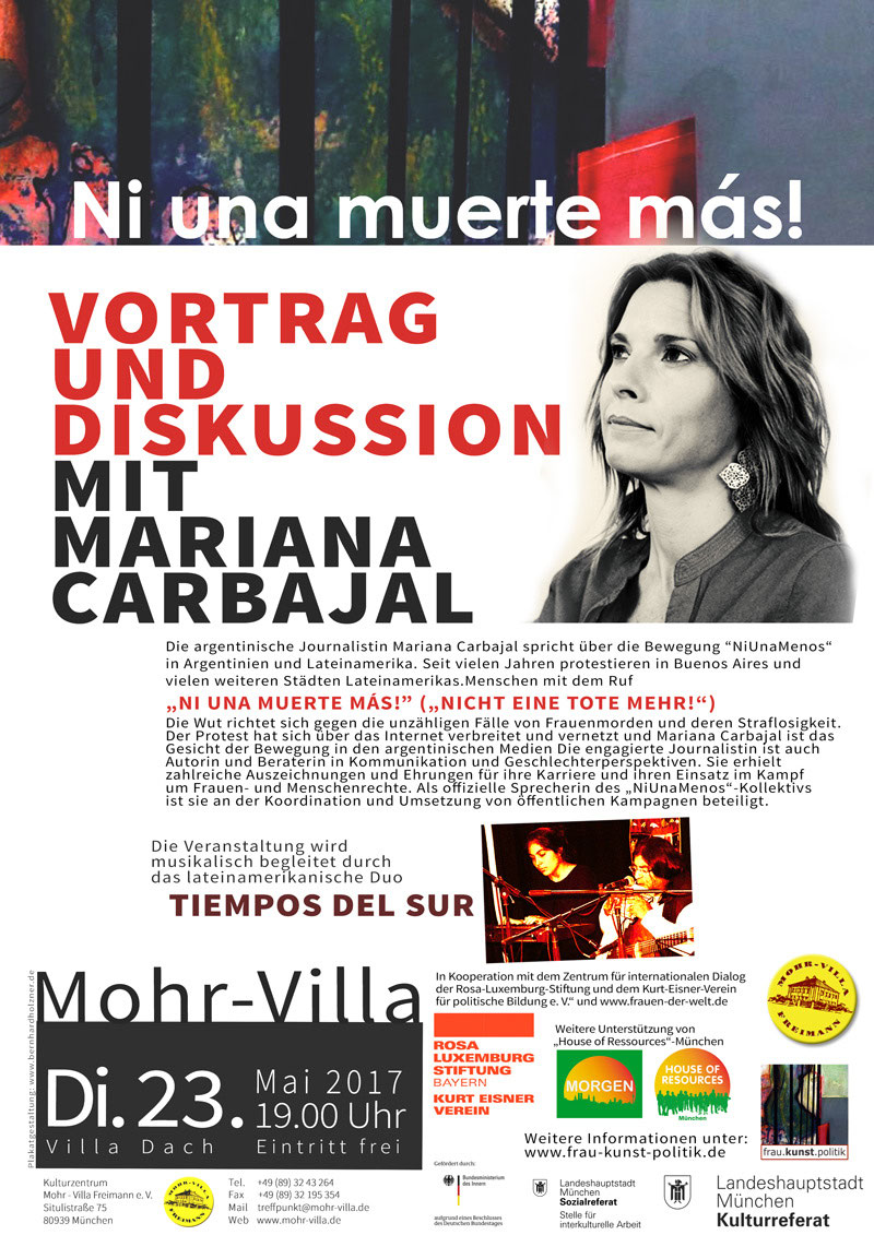 Plakat zur Veranstaltung: Ni una muerte más!