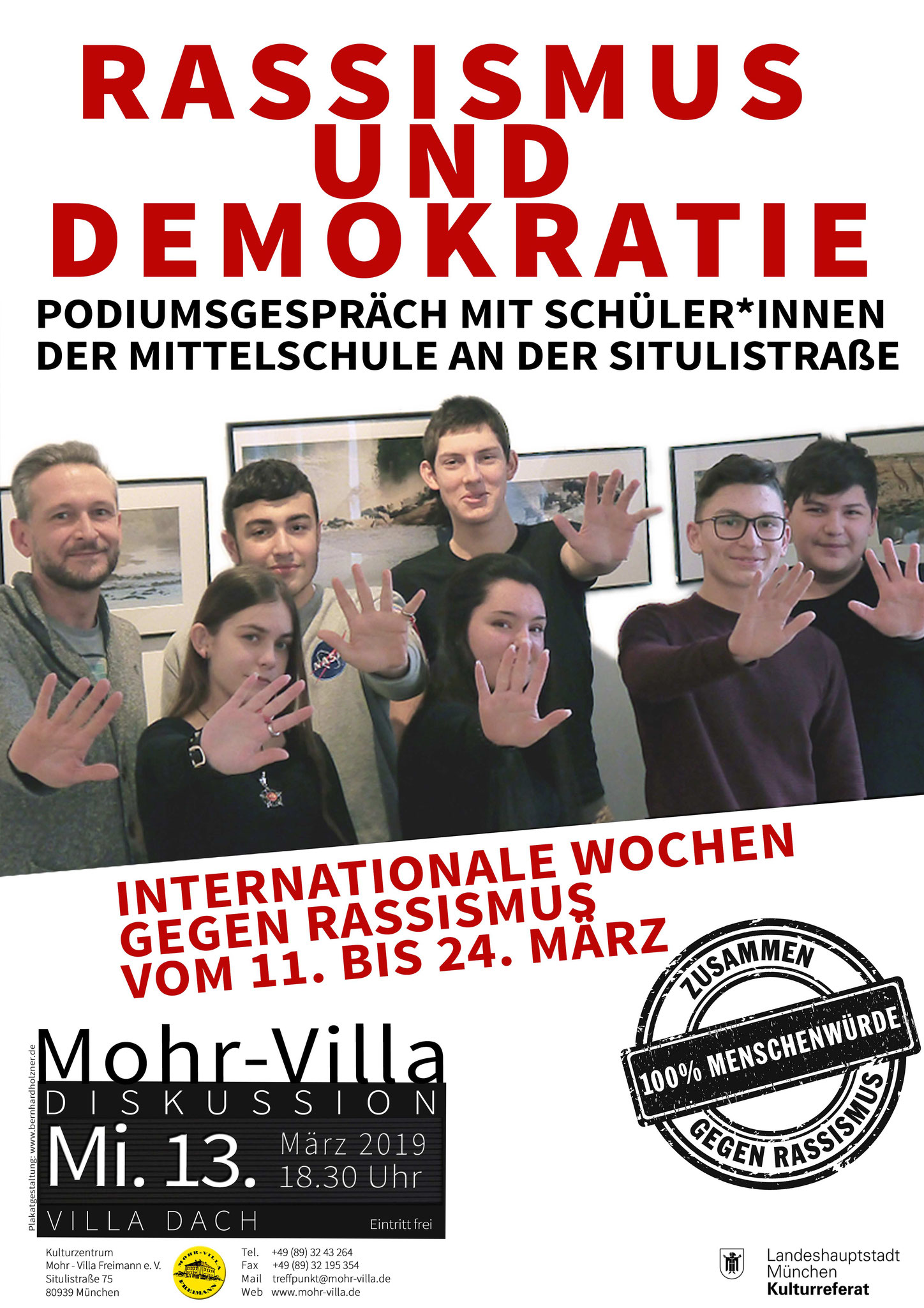 Plakat zur Veranstaltung: Rassismus und Demokratie